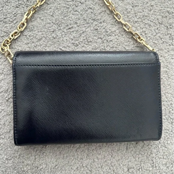 TORY BURCH NAVY EMERSON CROSSBODY - PATENT LEATHER